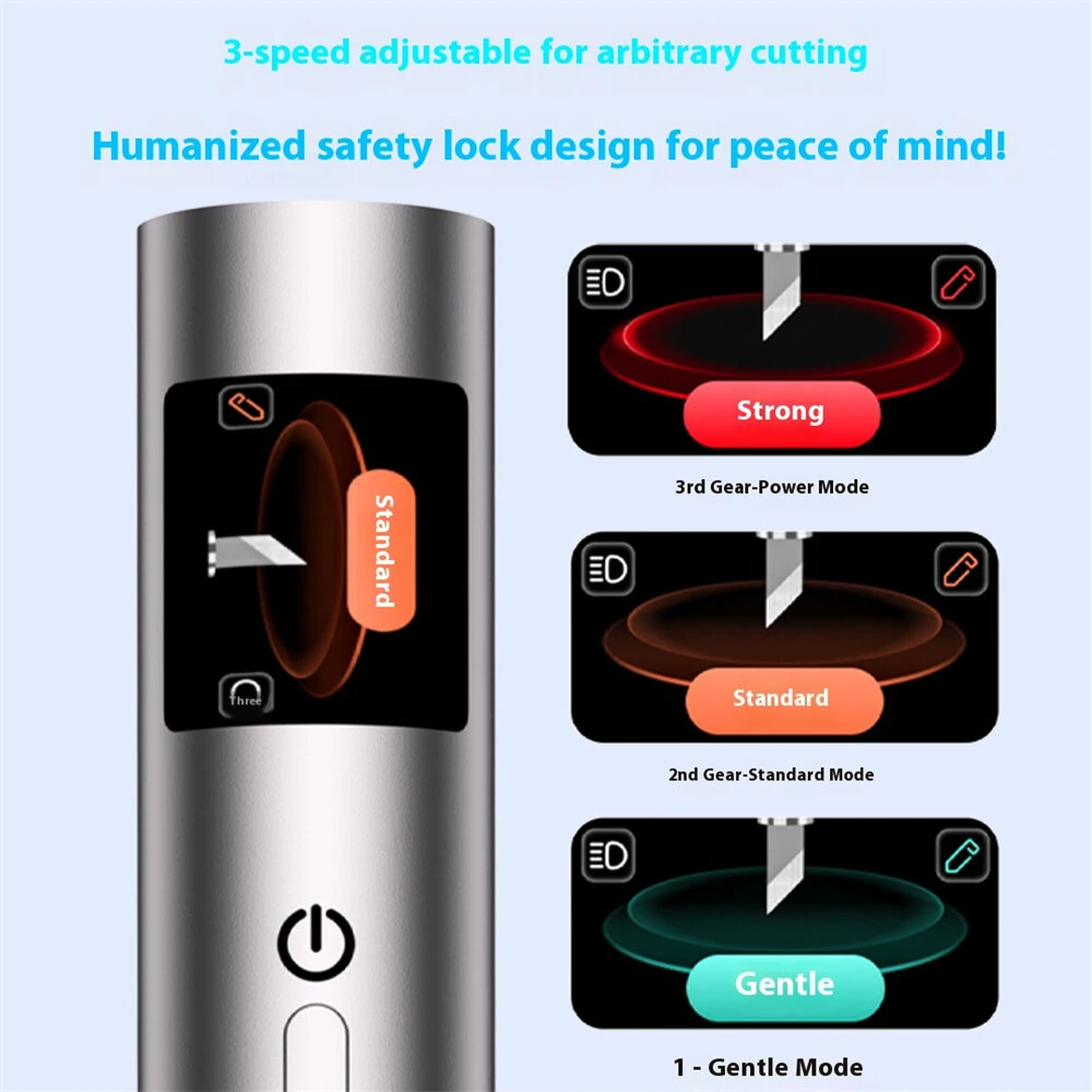 KWS FS-S1 Ultrasonic Cutting Machine Lightweight Aluminum Alloy Portable Type-C Rechargeable Adjustable Power High Precision Versatile Material Cutting Tool