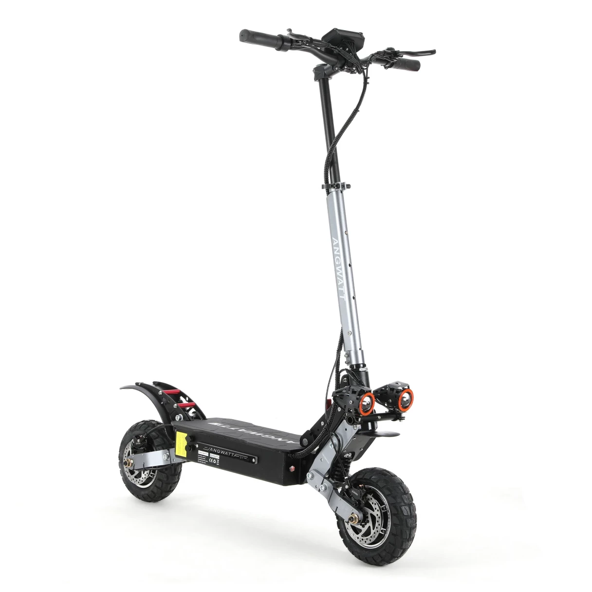 [EU DIRECT] ANGWATT C1 2.0 Electric Scooter 52V 23.4Ah 2400W (2*1200W) Dual Motor 10 inch Tubeless Tires 65-85Km Max Mileage 150KG MAX Load DT2 Pro SR1