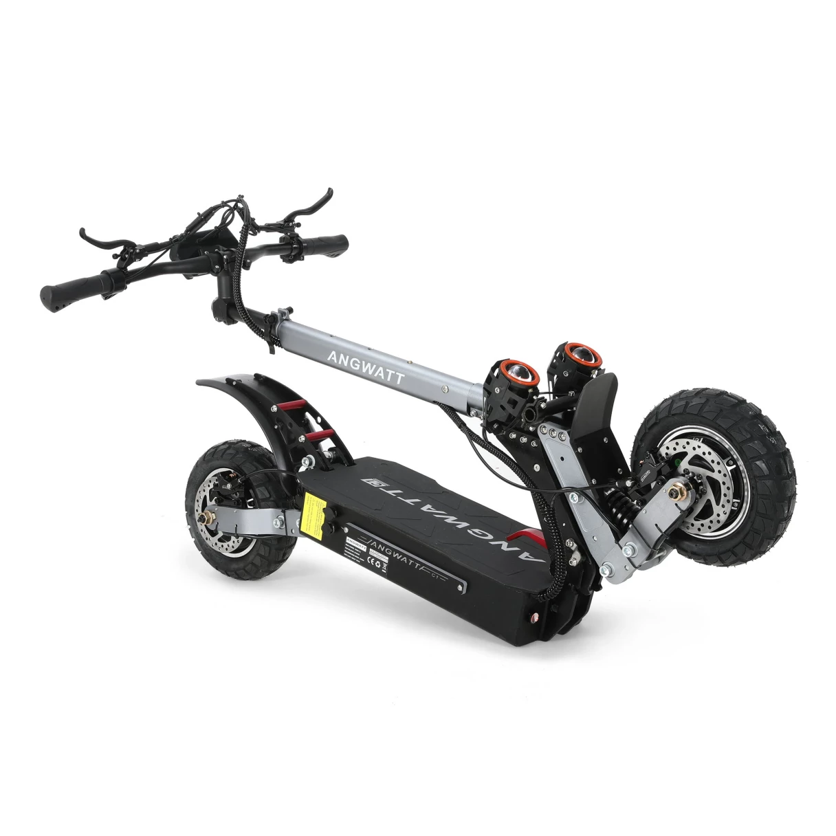 [EU DIRECT] ANGWATT C1 2.0 Electric Scooter 52V 23.4Ah 2400W (2*1200W) Dual Motor 10 inch Tubeless Tires 65-85Km Max Mileage 150KG MAX Load DT2 Pro SR1