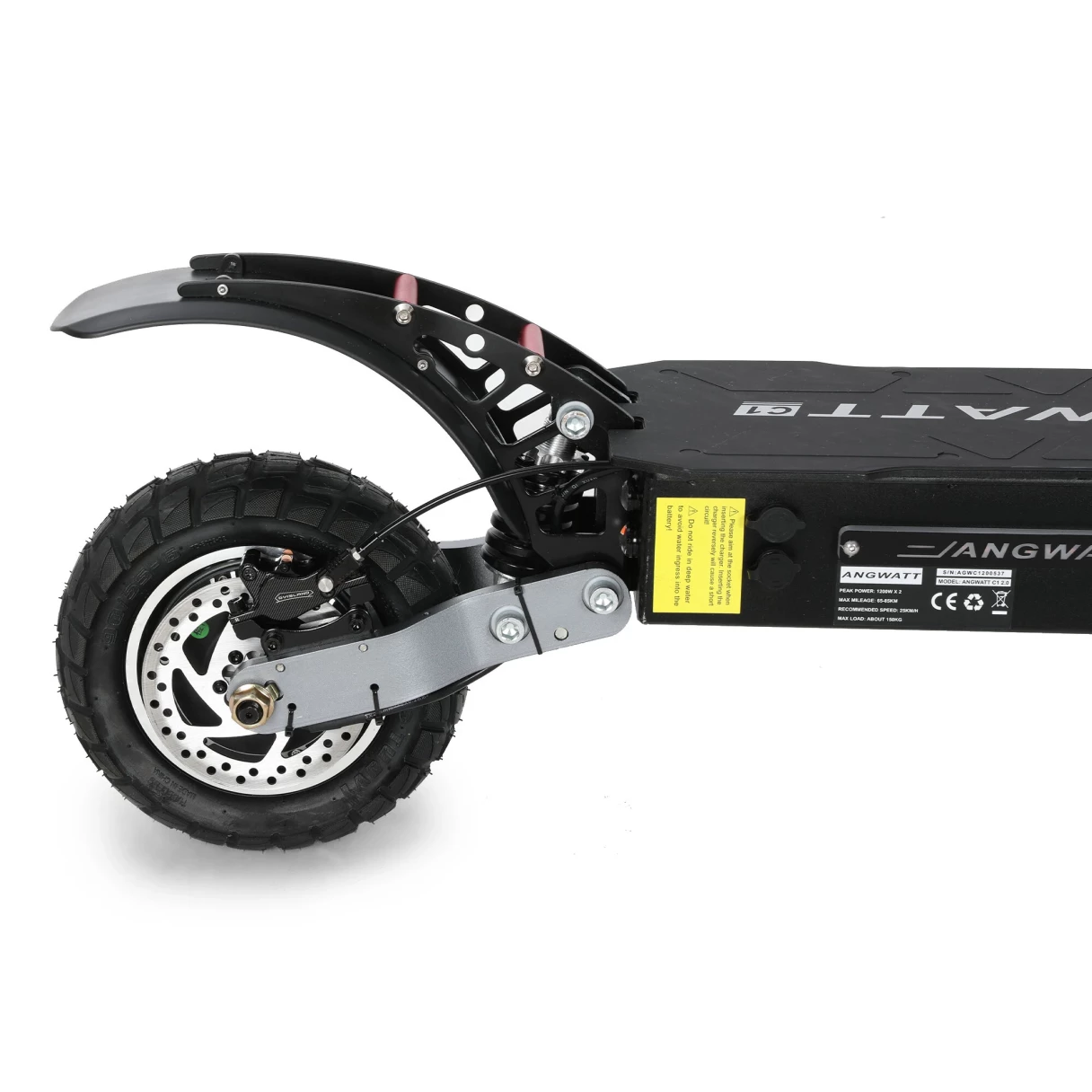 [EU DIRECT] ANGWATT C1 2.0 Electric Scooter 52V 23.4Ah 2400W (2*1200W) Dual Motor 10 inch Tubeless Tires 65-85Km Max Mileage 150KG MAX Load DT2 Pro SR1