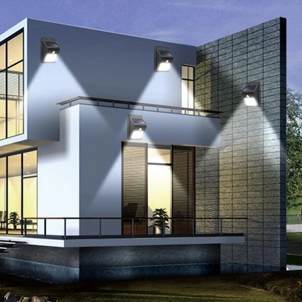 Elfeland Solar Power 20 LED PIR Motion Sensor Wall Light Waterproof Outdoor Path Yard Garden Security Lamp