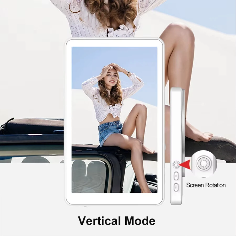 T2 Magnetic Wireless Phone Selfie Screen Mirroring Device 3.97 Inch HD Display 800x480 bluetooth Remote Control for iPhone Android Live Streaming Vlogging Photography