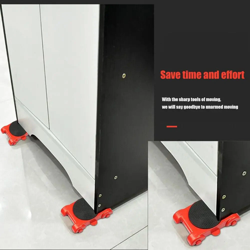 5pcs/set Heavy Duty Mover Set Furniture Mover Tools for Home Shop Lifting Heavy Duty Furniture Remover Lifter Sliders Kit Hand Transport Tools