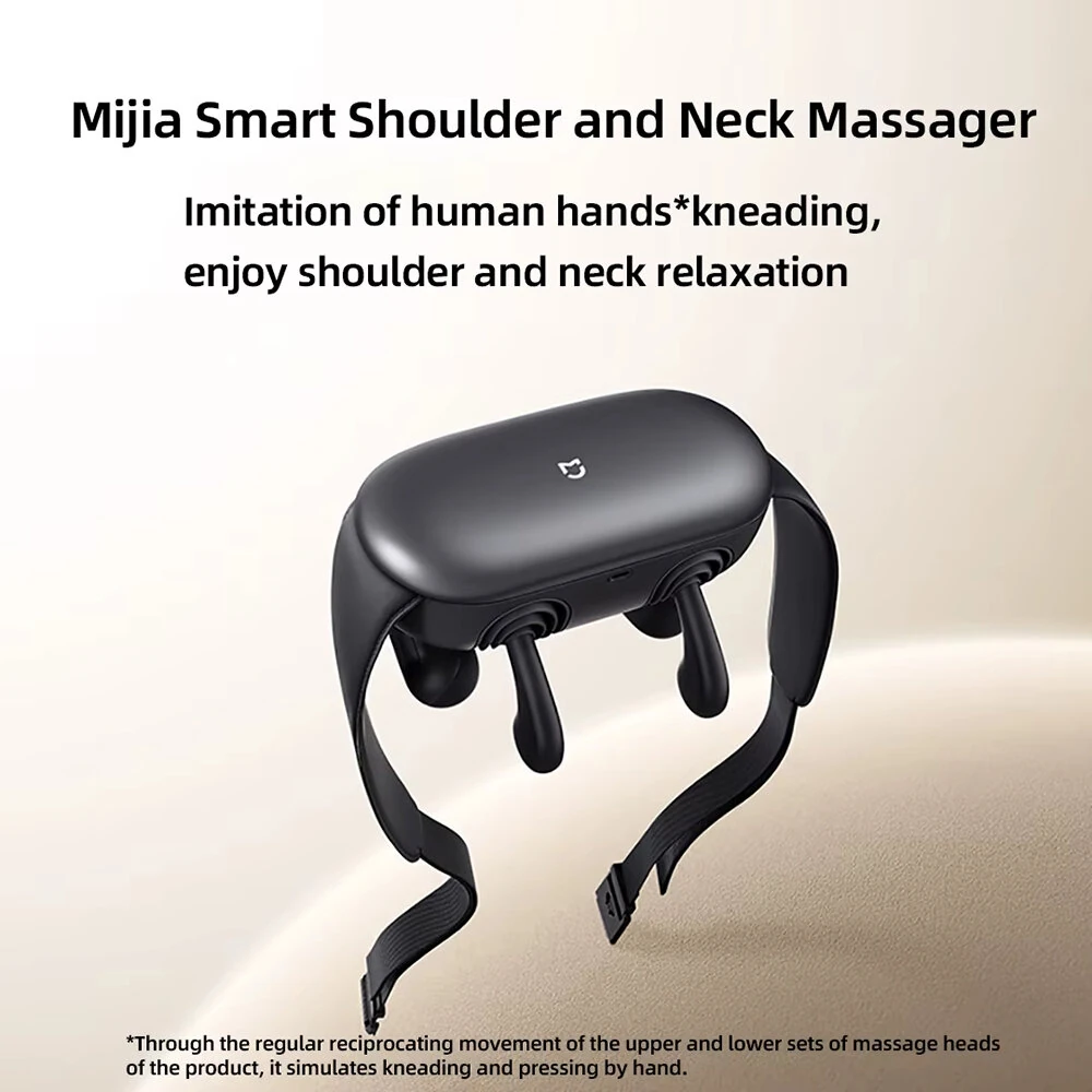 XIAOMI Mijia Smart Neck & Shoulder Massager Rechargeable with Heat Therapy 9 Modes APP Control & NFC Deep Tissue Kneading