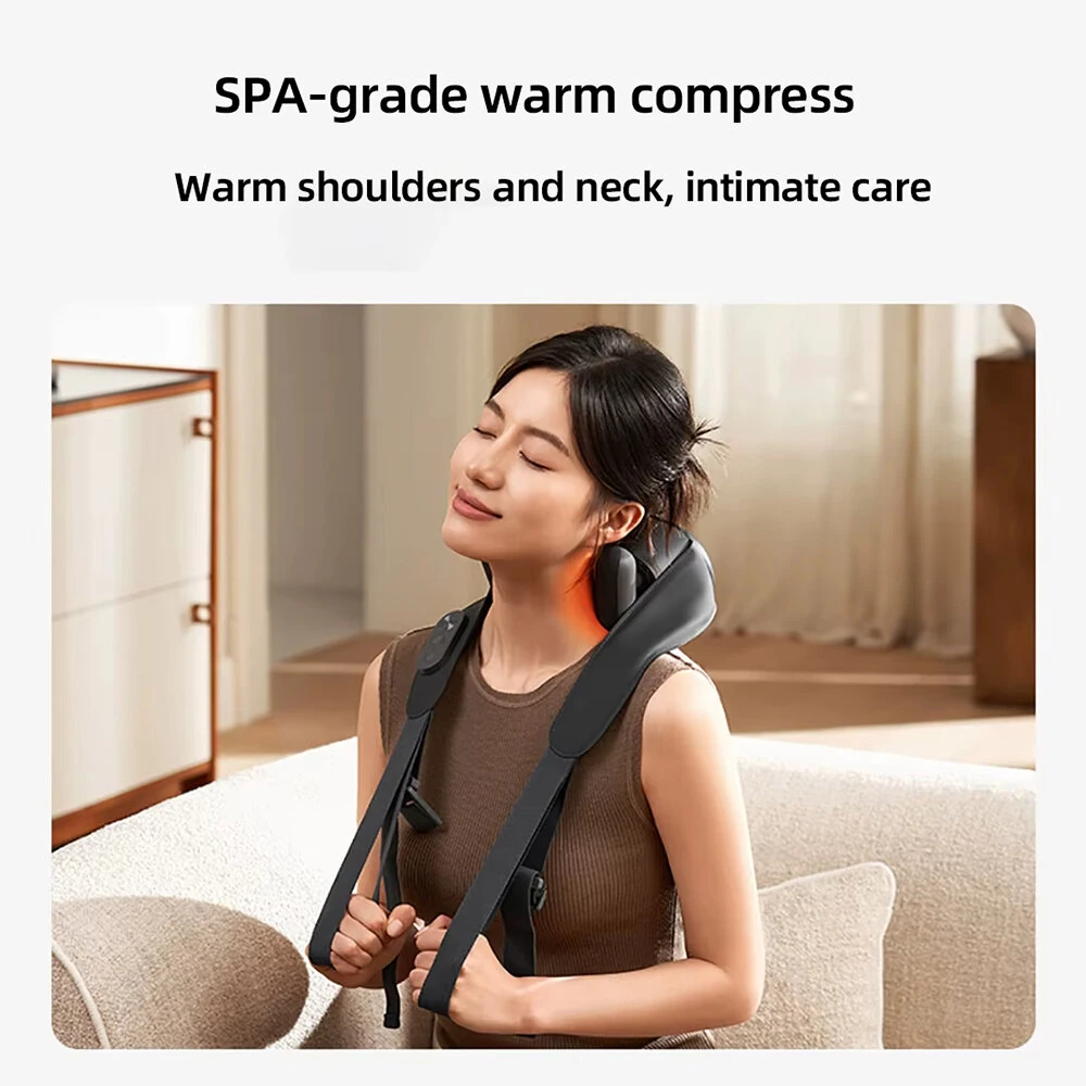 XIAOMI Mijia Smart Neck & Shoulder Massager Rechargeable with Heat Therapy 9 Modes APP Control & NFC Deep Tissue Kneading