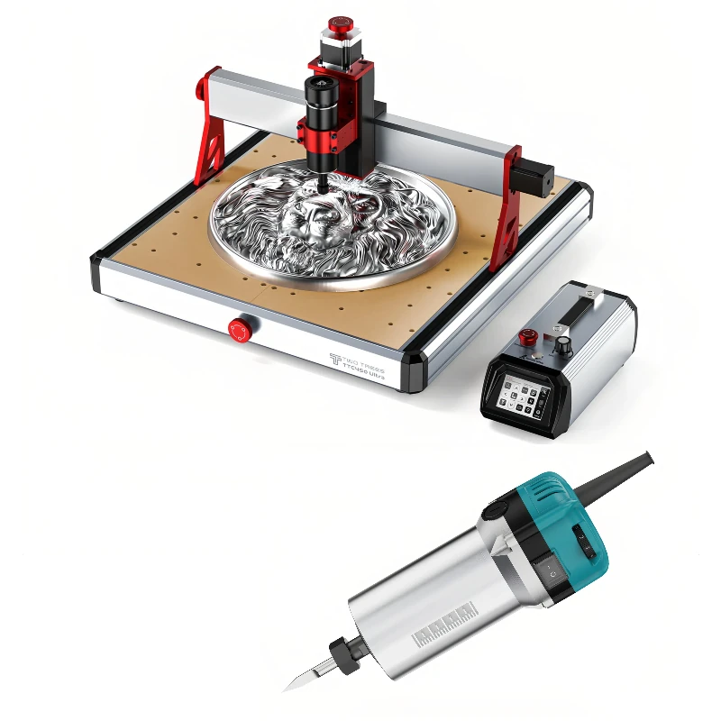 [EU Direct]TWO TREES TTC450 Ultra CNC Router Engraving Machine+30000RPM 800W High Power Motor Woodworking Router Trimmer Kit
