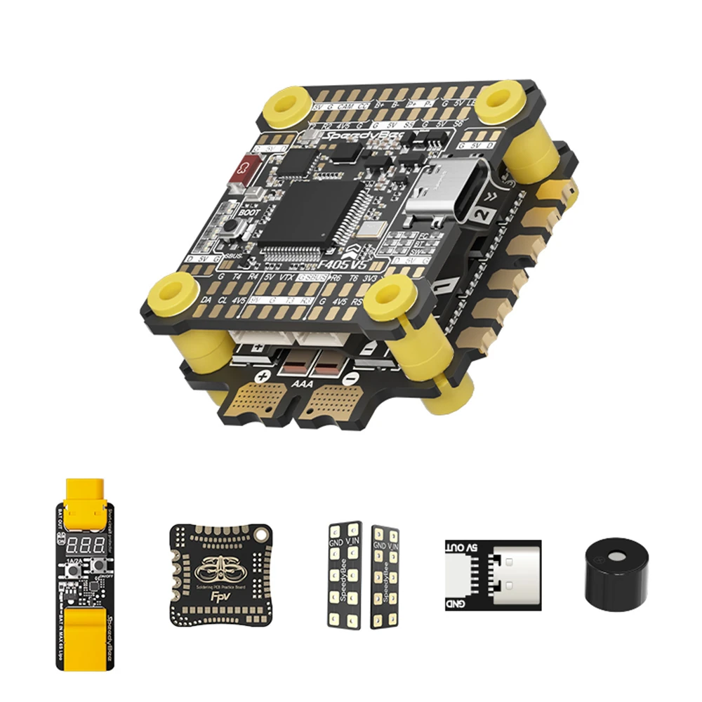 30.5x30.5mm SpeedyBee F405 V5 F4 Flight Controller with 5V 9V BEC Output OX32 55A 3-6S 4in1 BrushLess ESC Stack Support DJI O3 / O4 for RC Drone FPV Racing
