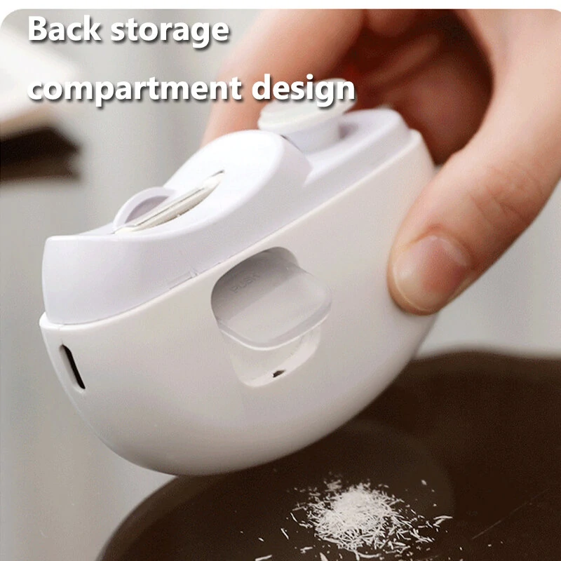 Electric Nail Clipper 2 in 1 Nail Trimmer and Polisher with Dual Motors Type-C Charging Interface 500mAh Battery Capacity Two Speed Gears Portable Safety Light for Home Use and Travel