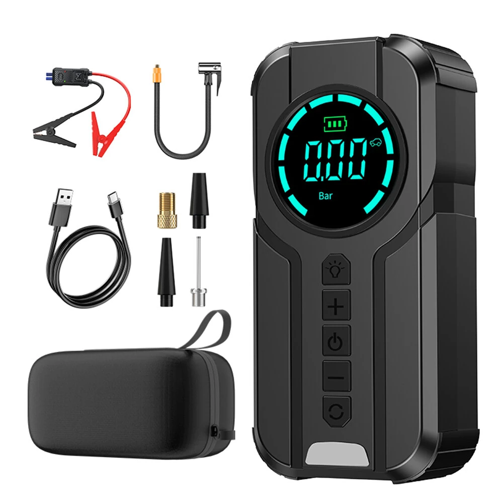 5000A 2-in-1 Jump Starter with Air Compressor Emergency Power Bank Lighting Features for Car Battery Starter And Tyre Inflating