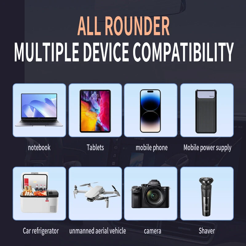 Car Inverter 12V to 110V 24V to 220V Multi-functional 200W Car Truck Converter  Intelligent Digital Display Car Charging Socket