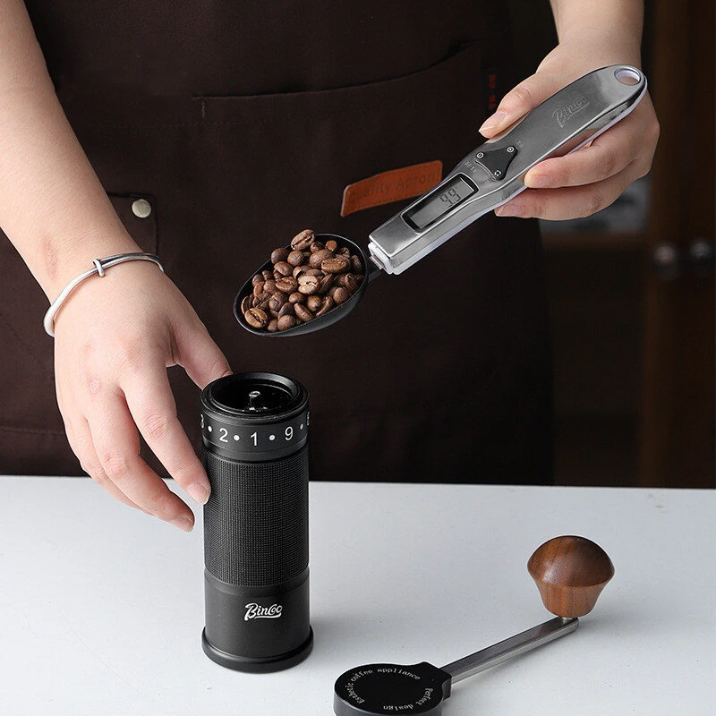 Bincoo Digital Spoon Scale High-precision 0.1g~500g Switchable Stainless Steel Measuring Spoon Baking Food Electronic Kitchen Scale