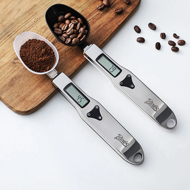Bincoo Digital Spoon Scale High-precision 0.1g~500g Switchable Stainless Steel Measuring Spoon Baking Food Electronic Kitchen Scale