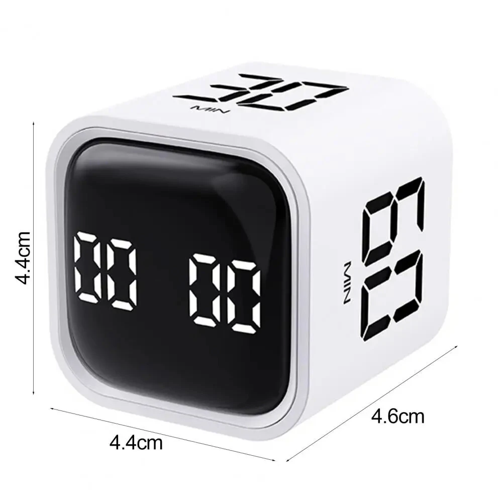 Productivity Cube Timer Sensor Flip LED Display 4 Preset Times Dual Mode Time Management Countdown Kitchen Student Learning Mini Digital Timer