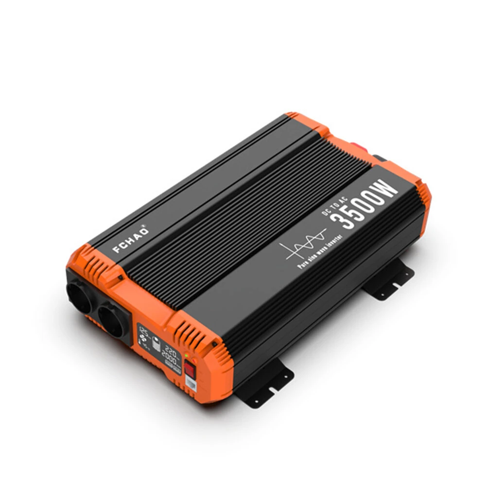 [EU Direct] FCHAO 3500W DC24V To AC230V Pure Sine Wave Solar Inverter DC to AC Power Invertor Board With Remote Control For Home RV Car, EU Plug, KST-3500W-24V