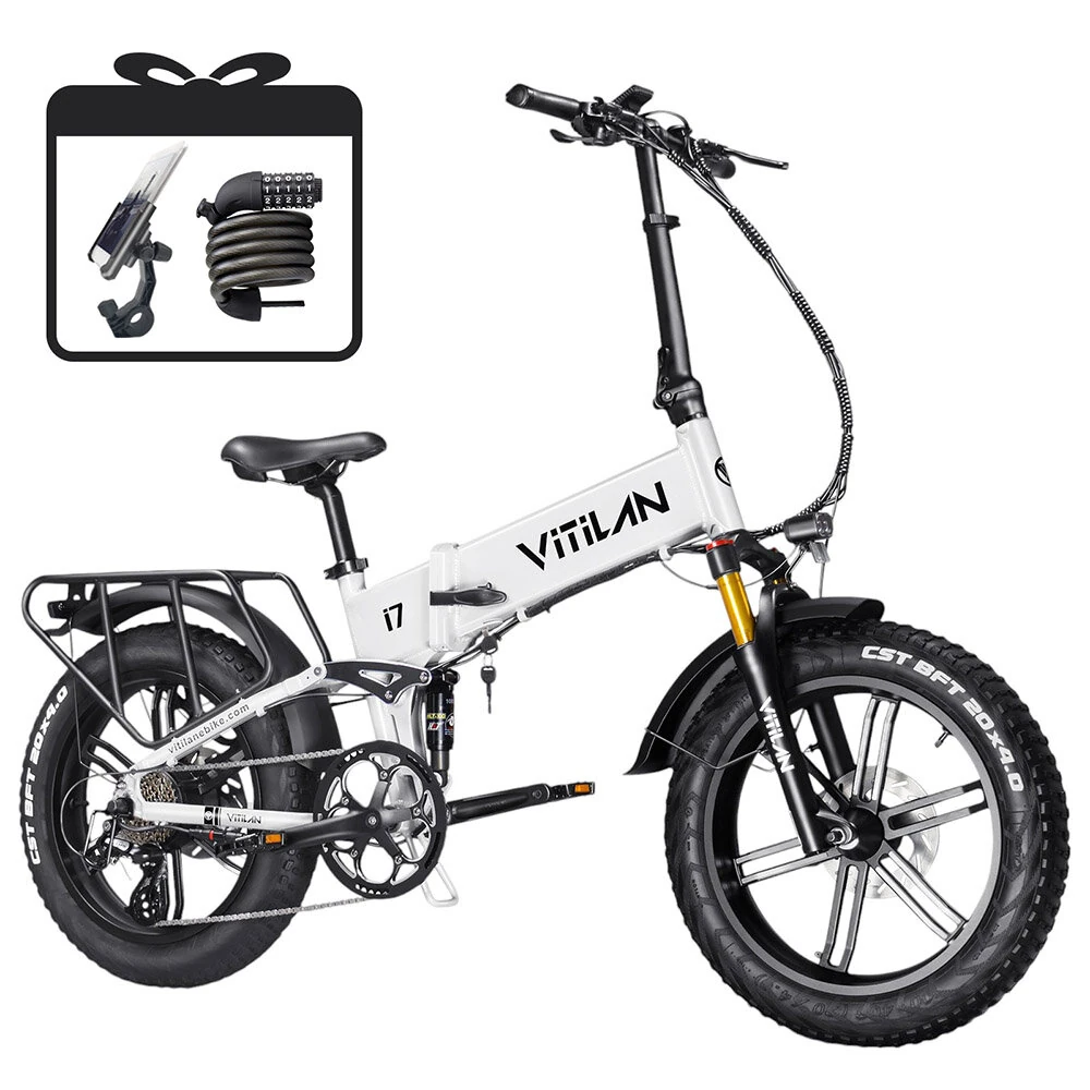 [EU Direct] Vitilan i7pro 3.0 Electric Bike 48V 20AH SamsungBattery 750W Motor Recommended Top Speed 25KM/H 20*4.0inch Tires 90KM Max Mileage 150KG Max Load Folding Electric Bicycle