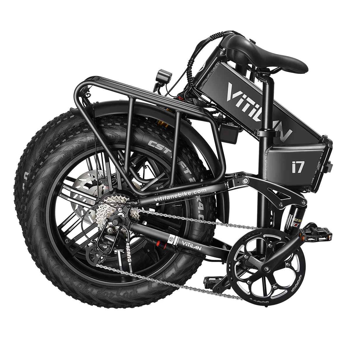 [EU Direct] Vitilan i7pro 3.0 Electric Bike 48V 20AH SamsungBattery 750W Motor Recommended Top Speed 25KM/H 20*4.0inch Tires 90KM Max Mileage 150KG Max Load Folding Electric Bicycle