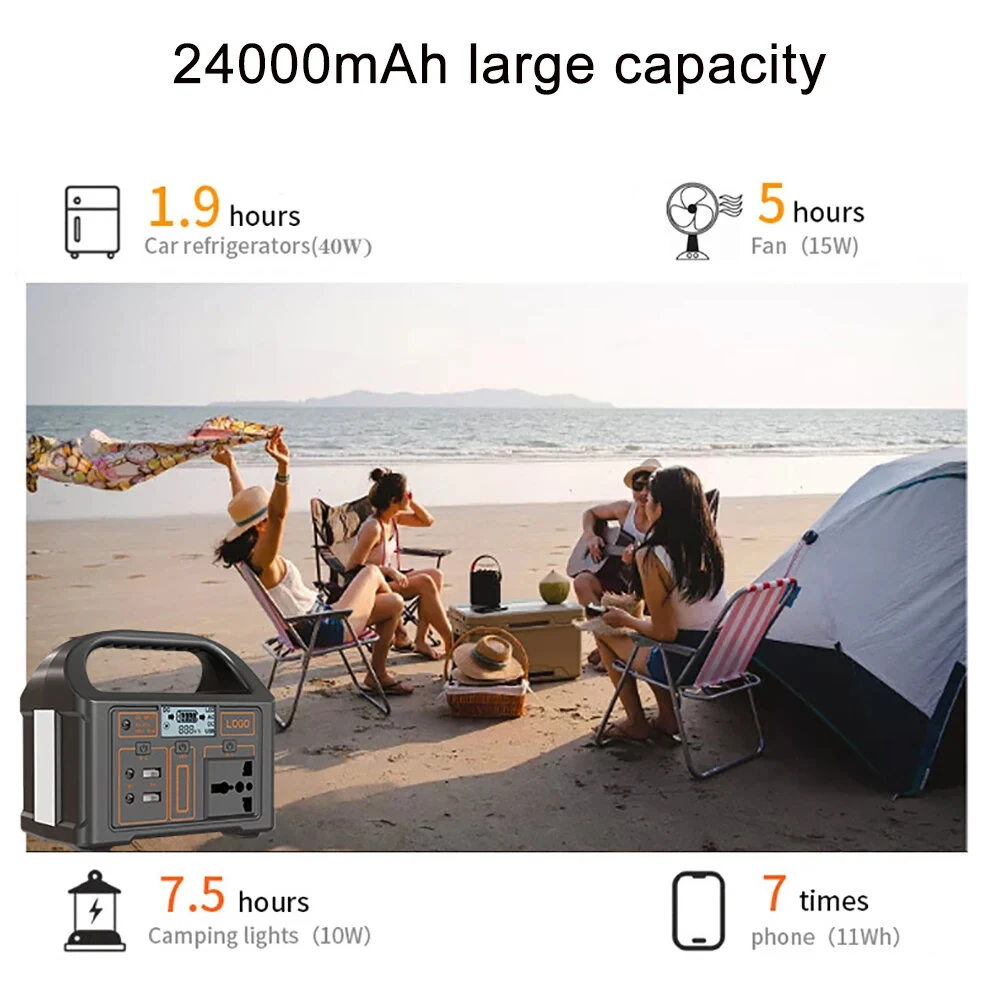 JSD012 100W Portable Power Station 76 8Wh LiFePO4 Battery 220V 24000mAh EU Plug Solar Generator for Camping Outdoor Emergency Backup Power Supply