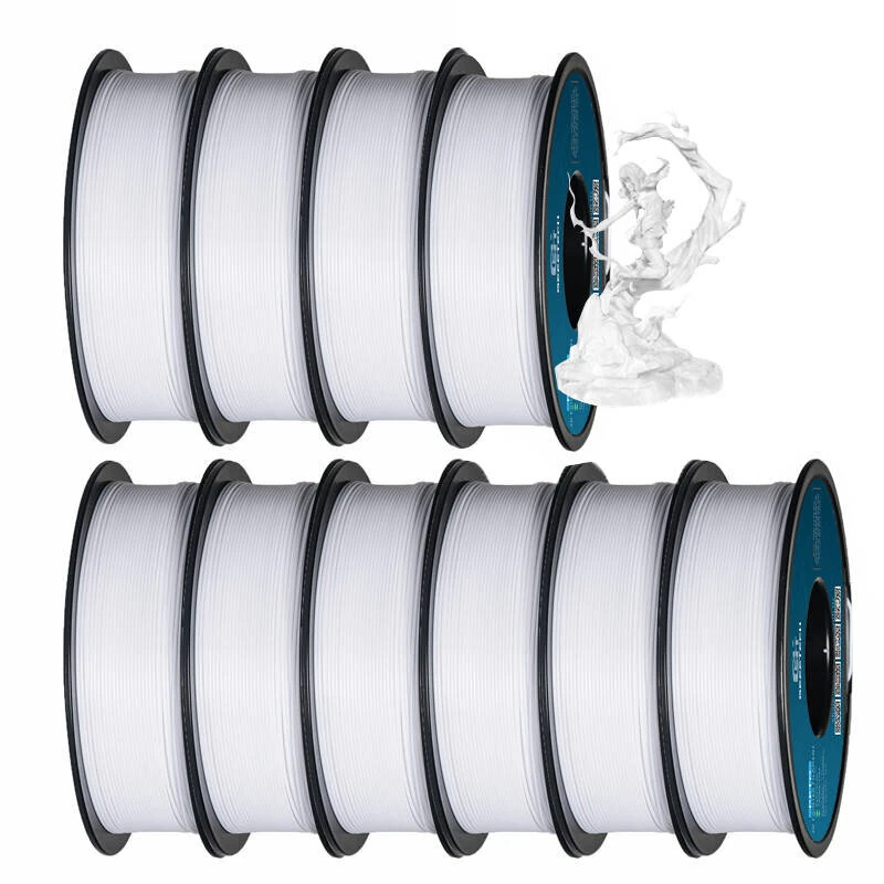 Geeetech PETG 3D Printer Filament 1.75mm 10kg White High Accuracy Clog-Free Bubble-Free Vacuum Sealed Compatible with FDM Printers