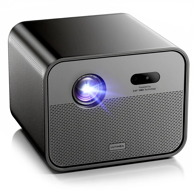 [EU Direct] ULTIMEA Poseidon E100 DLP Projector 1800 ANSI Lumens 1080P Native 3D 4K HDR10&HLG Auto Focus & 6D Keystone Google TV Dual 10W Speakers Smart Home Cinema Theater