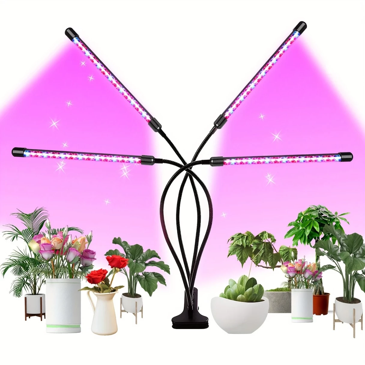 LED Plant Growth Lamp Plant Lamp Clip Timing Full Spectrum Sunlight Succulent Flower Herb Seedling Fill Light Promotes Rapid Plant Growth For Home Gardens