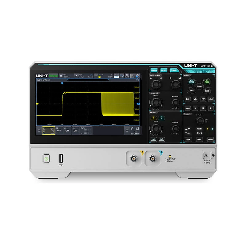 UNI-T UPO1152HD UPO1154HD Oscilloscope 2/4 Channels 150MHz Bandwidth 12-bit ADC 1.25GSa/s Sampling Rate Large Storage Depth High-Definition Touch Screen