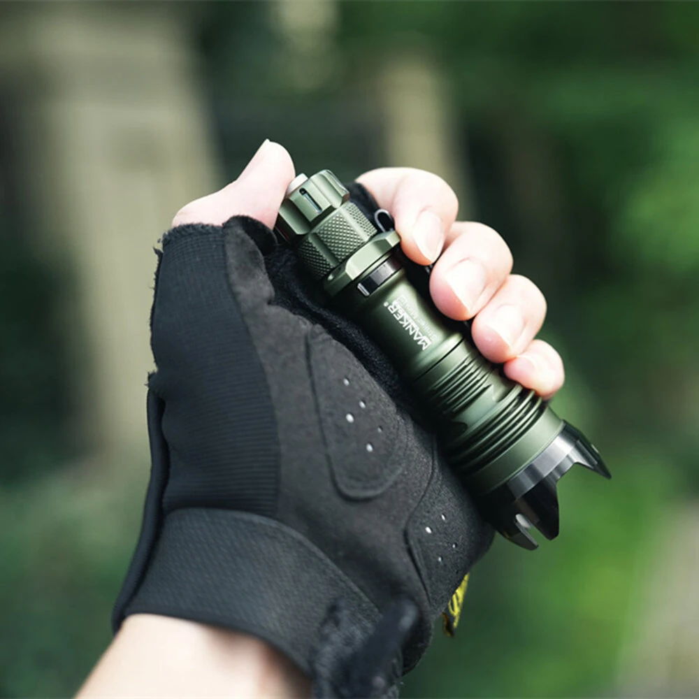 Manker 430 Meters EDC Pocket Tactical Flashlight 14500 Battery Long Range 635 Lumens Rechargeable Mini LED Torch for Camping Lantern Fishing Outdoor