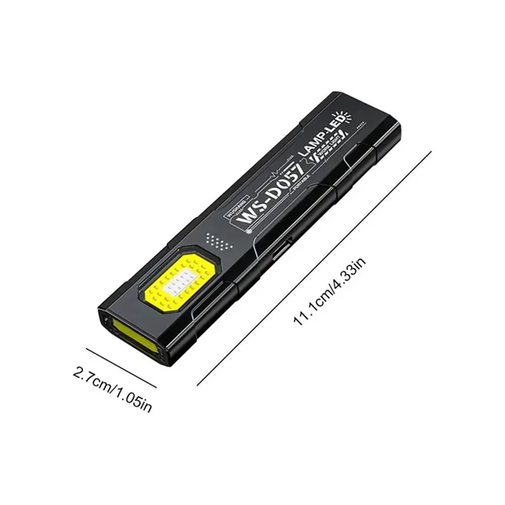 LED Keychain Flashlight Multi-functional Portable USB Rechargeable Mini Torch Light With Magnet For Outdoor Hiking Camping