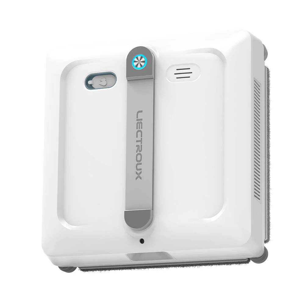 [EU Direct]Liectroux S9 Smart Window Cleaning Robot,With 2 Roller Brushes, 6-Way Water Pump Spray,Brushless Motor,9kpa Suction,Frameless Works,8 Microswitches,Safety Rope & Power Cord 2 In 1,App & Remote Control,Voice Prompts