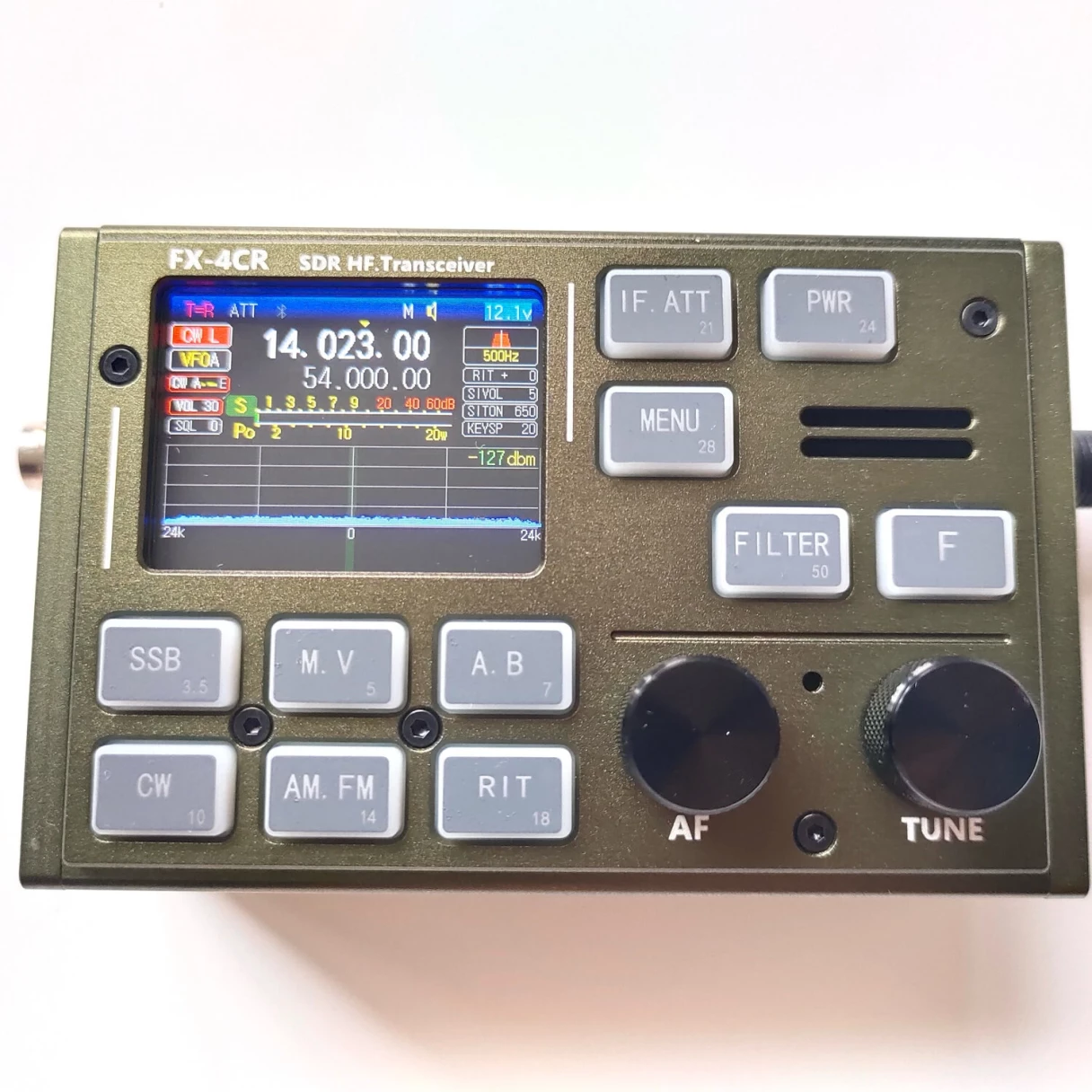 FX-4CR 3rd Generation V3 Radio SDR HF Transceiver 1-20W Adjustable Power USB LSB CW AM FM Modes Bluetooth Type-C Port