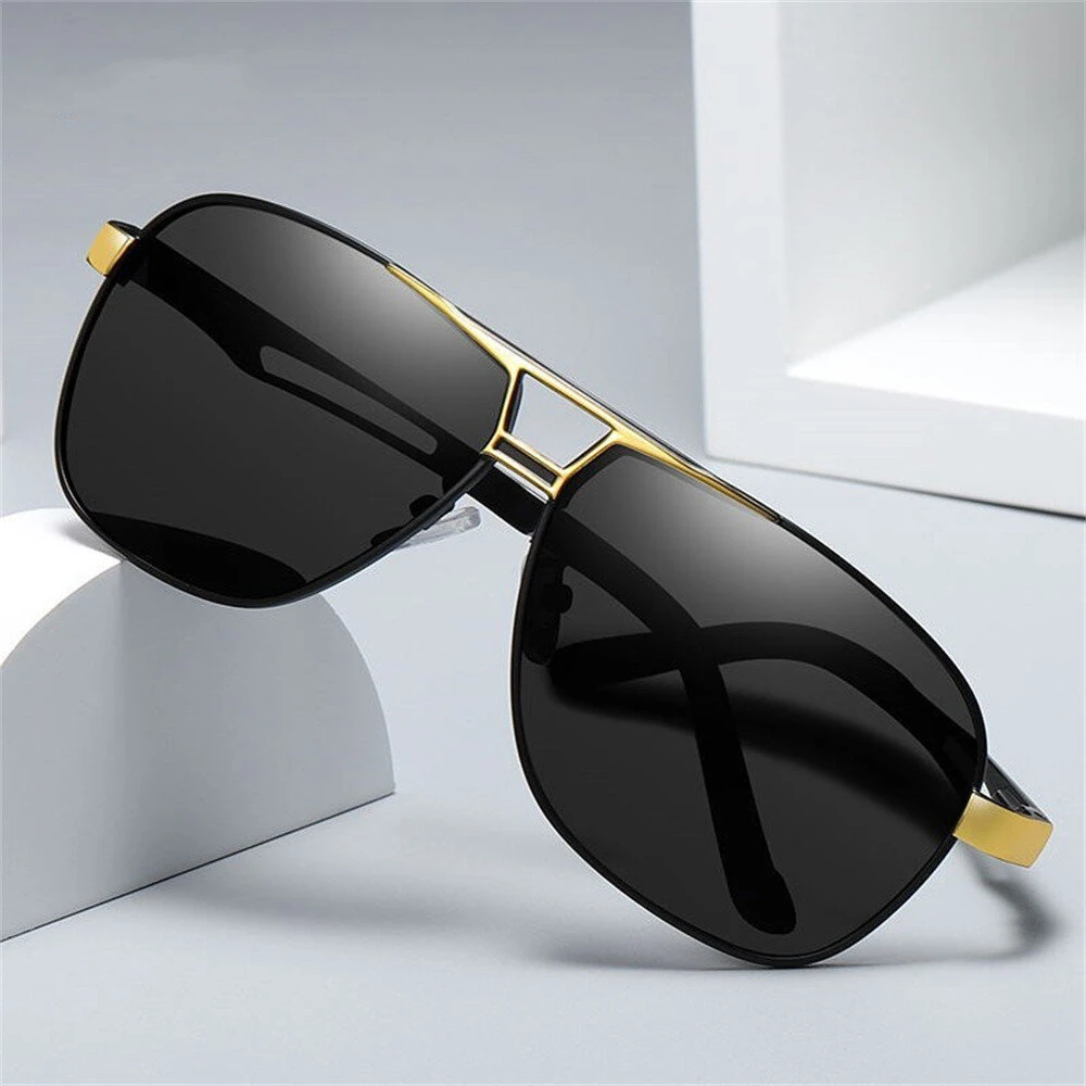Aluminum Mg Fashion Polarized Sunglasses for Men Pilot Driving Classic UV400 Protection Sun Glasses