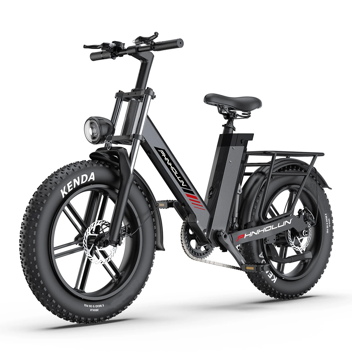 [EU DIRECT] PHNHOLUN C6 PRO Electric Bike 48V 17AH Battery 1000W Motor Recommended Top Speed 25KM/H 20inch Tires 50KM Mileage 150KG Max Load Electric Bicycle
