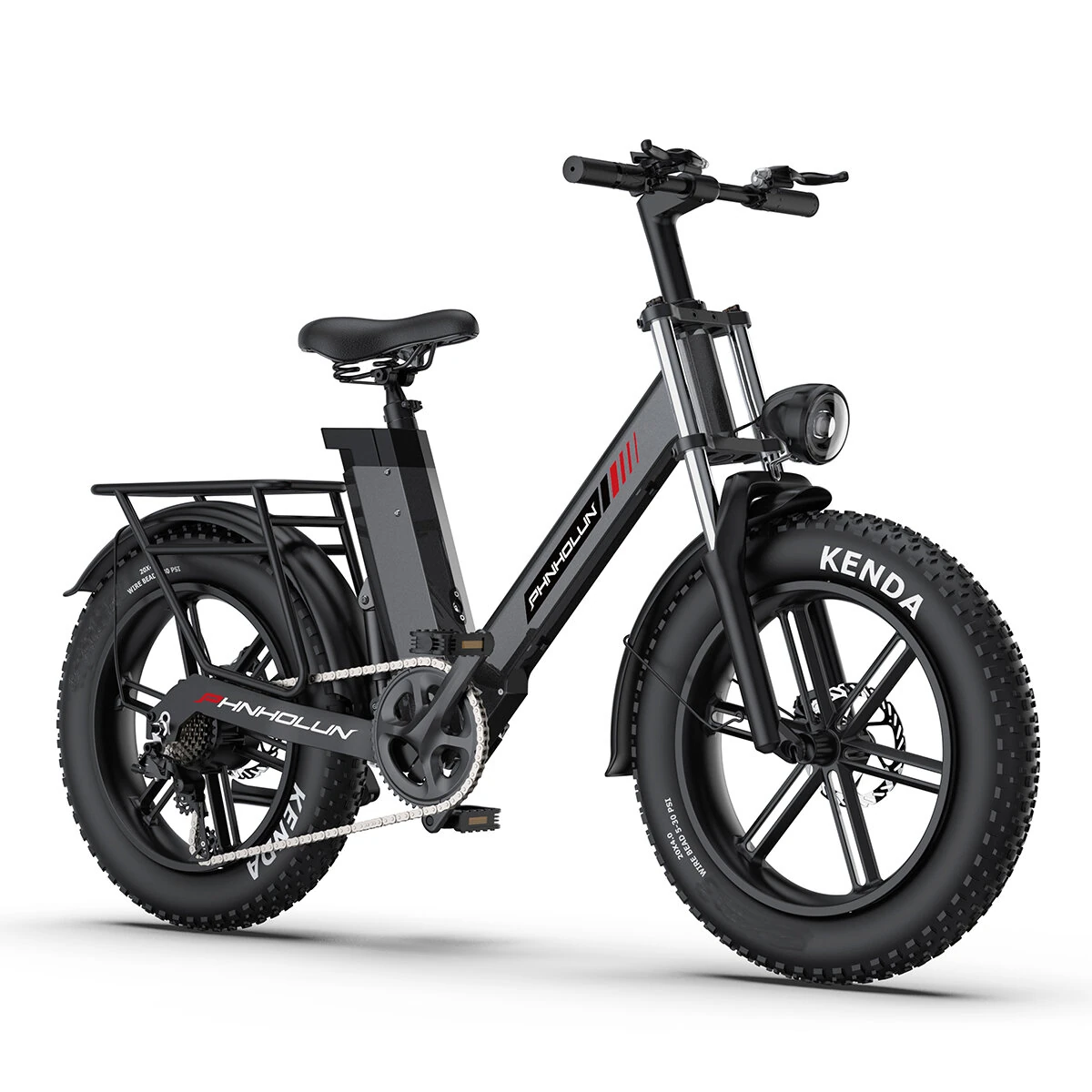 [EU DIRECT] PHNHOLUN C6 PRO Electric Bike 48V 17AH Battery 1000W Motor Recommended Top Speed 25KM/H 20inch Tires 50KM Mileage 150KG Max Load Electric Bicycle