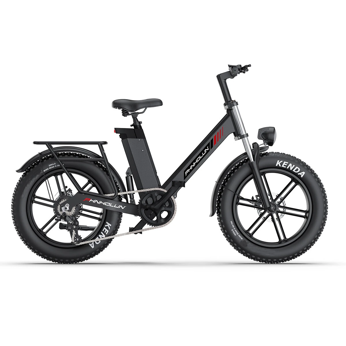 [EU DIRECT] PHNHOLUN C6 PRO Electric Bike 48V 17AH Battery 1000W Motor Recommended Top Speed 25KM/H 20inch Tires 50KM Mileage 150KG Max Load Electric Bicycle