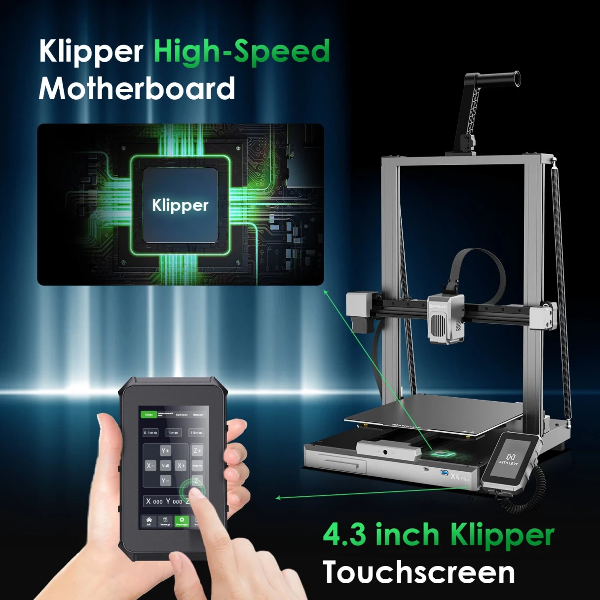 [EU Direct]Artillery Sidewinders X4 Plus S1 500mm/s High-Speed 3D Printer Upgraded Version With 10KG Artillery PLA Mult-color 3D Printing Filaments Kit