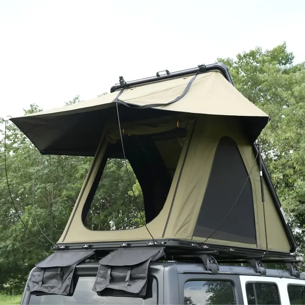[EU Direct] NATURNEST Polaris Lite 2-3 Person PopUp Triangle Rooftop Tent with Telescopic Ladder, Lightweight Easy Setup Aluminum Alloy Car tent, Waterproof Windproof, for Jeepcar SUVs, pickup trucks, and off-road vehicles
