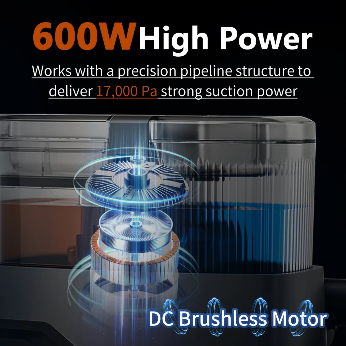 [EU Direct] BlitzHome® BH-C688E 600W Carpet & Upholstery Cleaner Machine 17000pa Suction Portable Spot Cleaner for Carpet,Sofa and Pet Stain