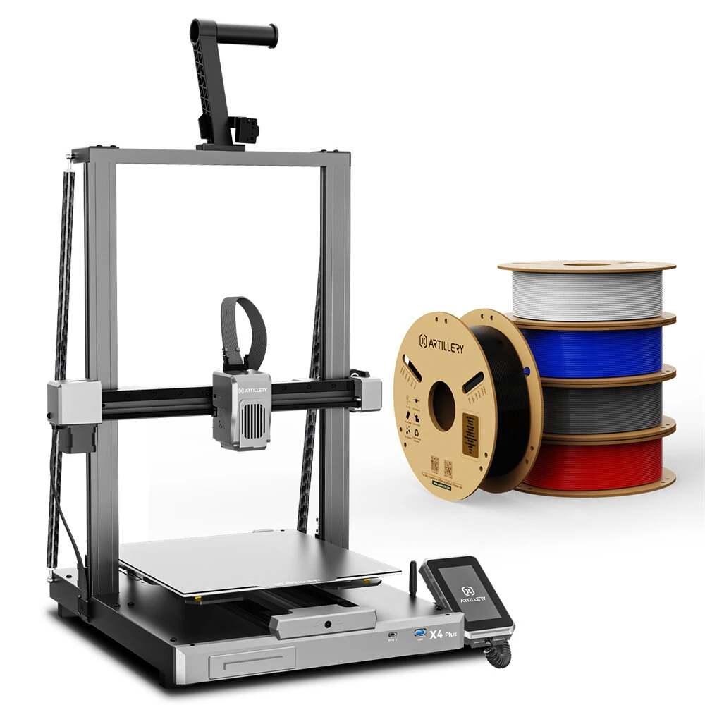 [EU Direct]Artillery SW X4 Plus S1 High Speed 3D Printer 300*300*400mm Printing Area 4.3 inch Touchscreen 500mm/s Come With 5KG Mult-color PLA 3D Printing Filament