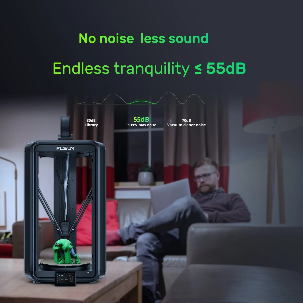 [EU Direct]FLSUN T1 Max 3D Printer 1000mm/s Printing Speed 0.1mm Precision 300mmx297mm Build Volume  Auto-Leveling Intuitive Easy to Use Compatible with PLA/PETG/TPU