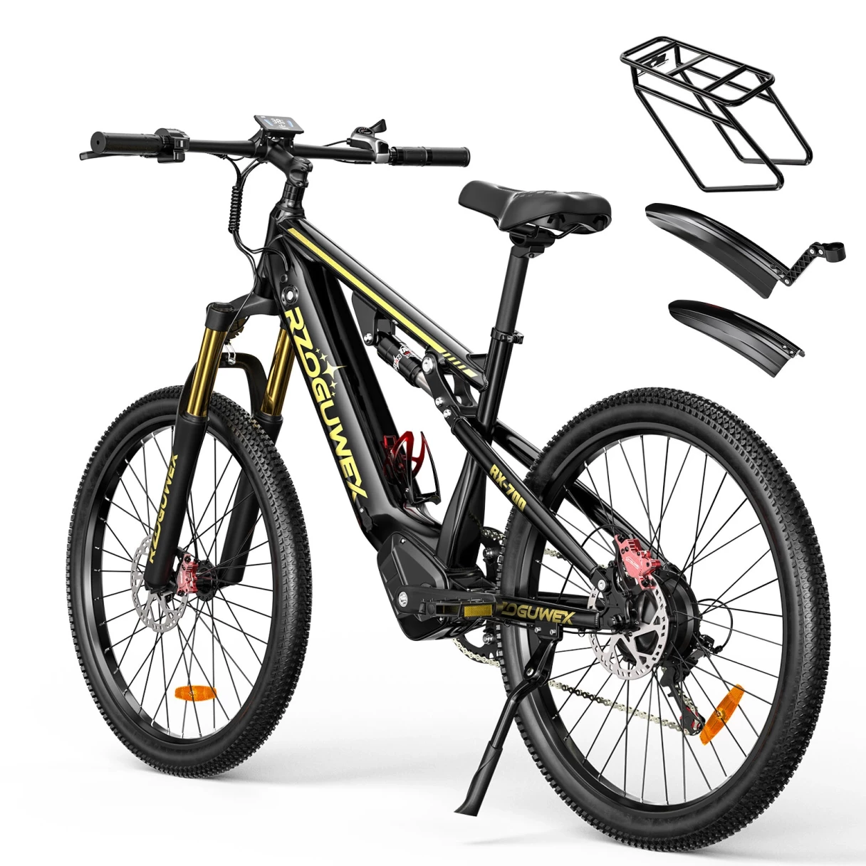 [EU DIRECT] RZOGUWEX RX700 Electric Bike 48V 17.5AH Battery 48V 500W Motor Recommended Top Speed 25KM/H 26inch Tires 80KM Max Range 150KG Max Load Electric Bicycle