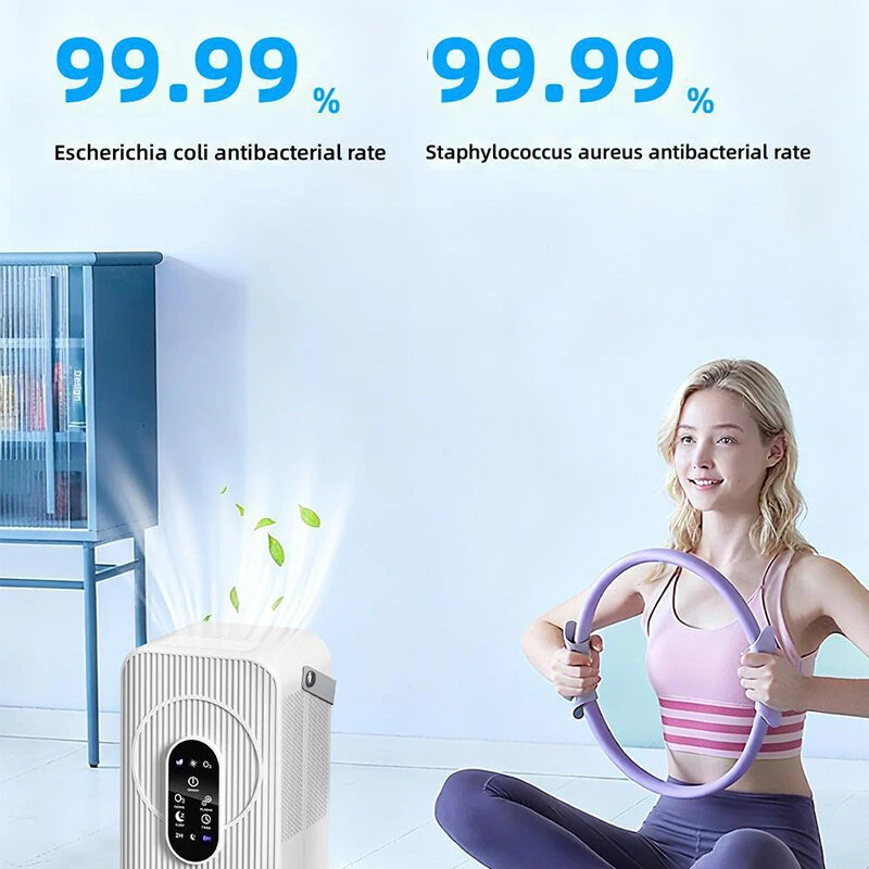 Tevorex A02 3-in-1 Mini Air Purifier with H13 HEPA,100m³/h CADR, Ultra-Quiet, Portable Odor Eliminator for Home, Bedroom & Bathroom