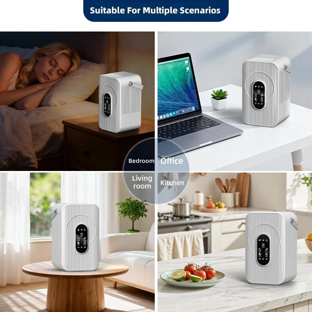 Tevorex A02 3-in-1 Mini Air Purifier with H13 HEPA,100m³/h CADR, Ultra-Quiet, Portable Odor Eliminator for Home, Bedroom & Bathroom