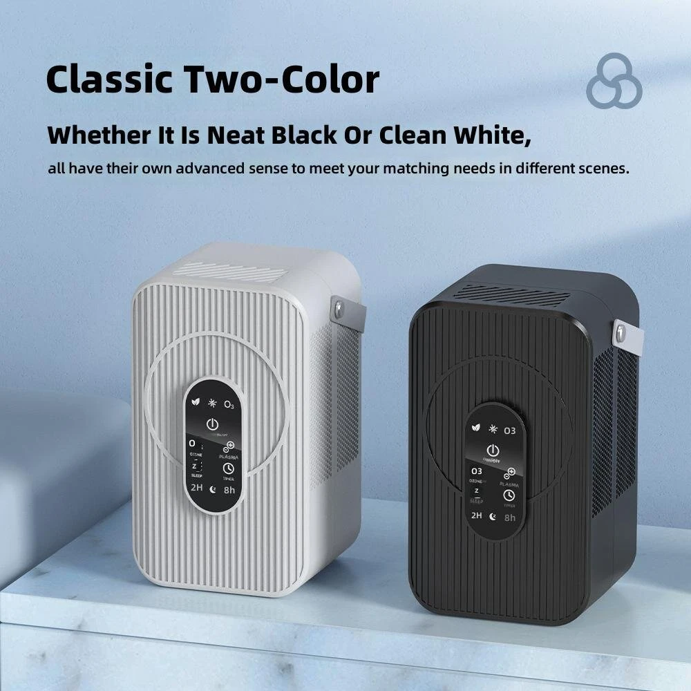 Tevorex A02 3-in-1 Mini Air Purifier with H13 HEPA,100m³/h CADR, Ultra-Quiet, Portable Odor Eliminator for Home, Bedroom & Bathroom