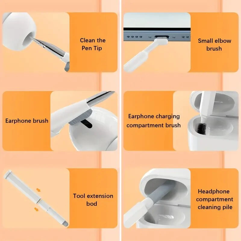 20-in-1 Phone Computer Keyboard Cleaning Tool Kit Computer Keyboard Cleaning Brush Kit Cleaning Pen for Tablet Camera Phones Headphones Cleaning Tools Key Puller