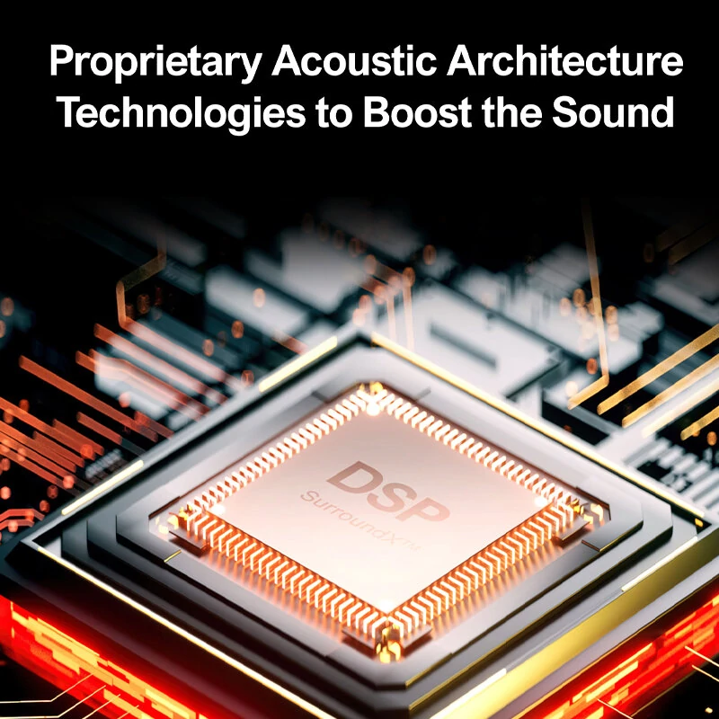 ULTIMEA Poseidon D50 5.1 Soundbar bluetooth Soundbar 6 High-Performance Speakers Surround Sound BassMax DSP Chip 3EQ Modes Wired Speaker