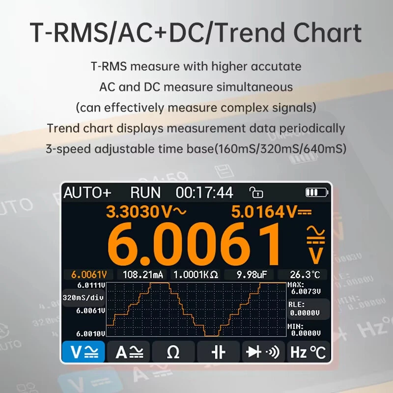 ALIENTEK DM40 3 in 1 Digital Multimeter 60000 Count Oscilloscope Signal Generator Touch Screen High Precision