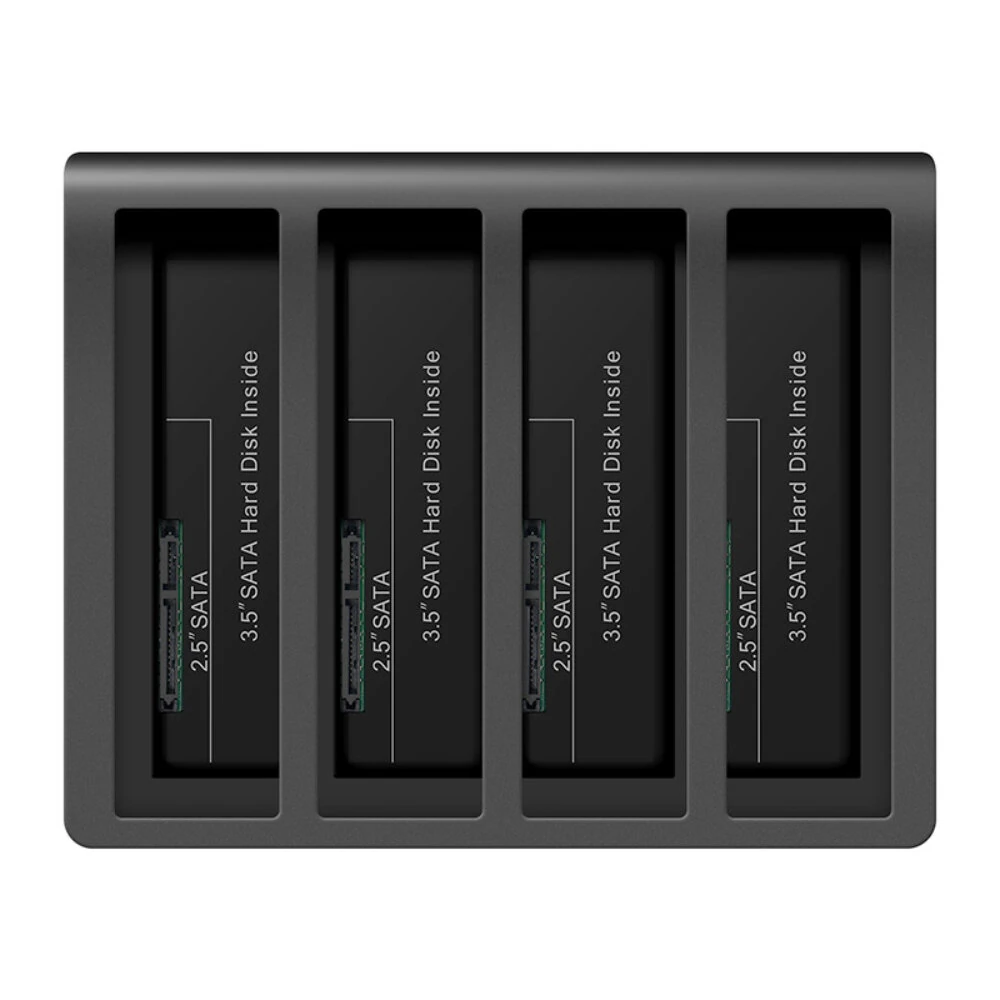 MAIWO USB 3.0 External Hard Drive for PC 4 Bay 2.5 inch 3.5 inch Enclosure Multi-Bay HDD SDD Docking Station Hard Drive Case