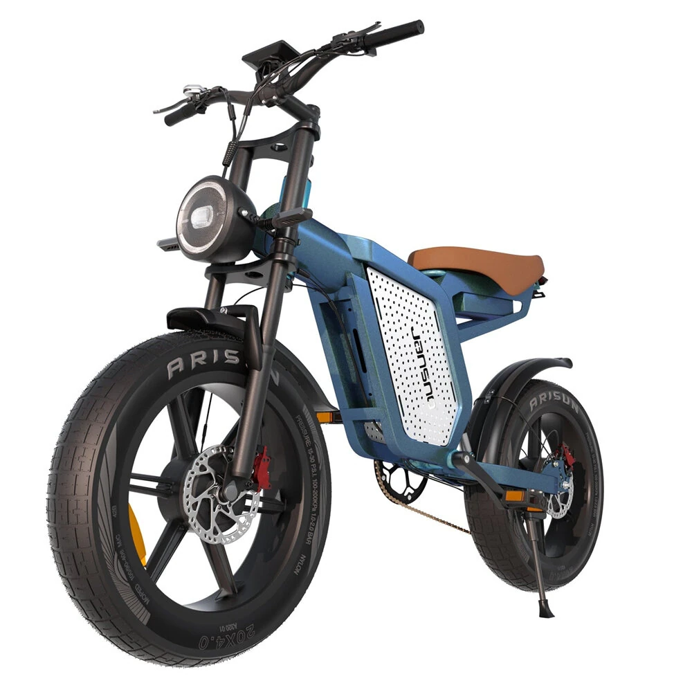 [EU Direct] JANSNO X60 Electric Bike 48V 23AH Battery 750W*2 Dual Motors Recommended Top Speed 25KM/H 20inches Tires 80KM Max Mileage 150KG Max Load Electric Bicycle