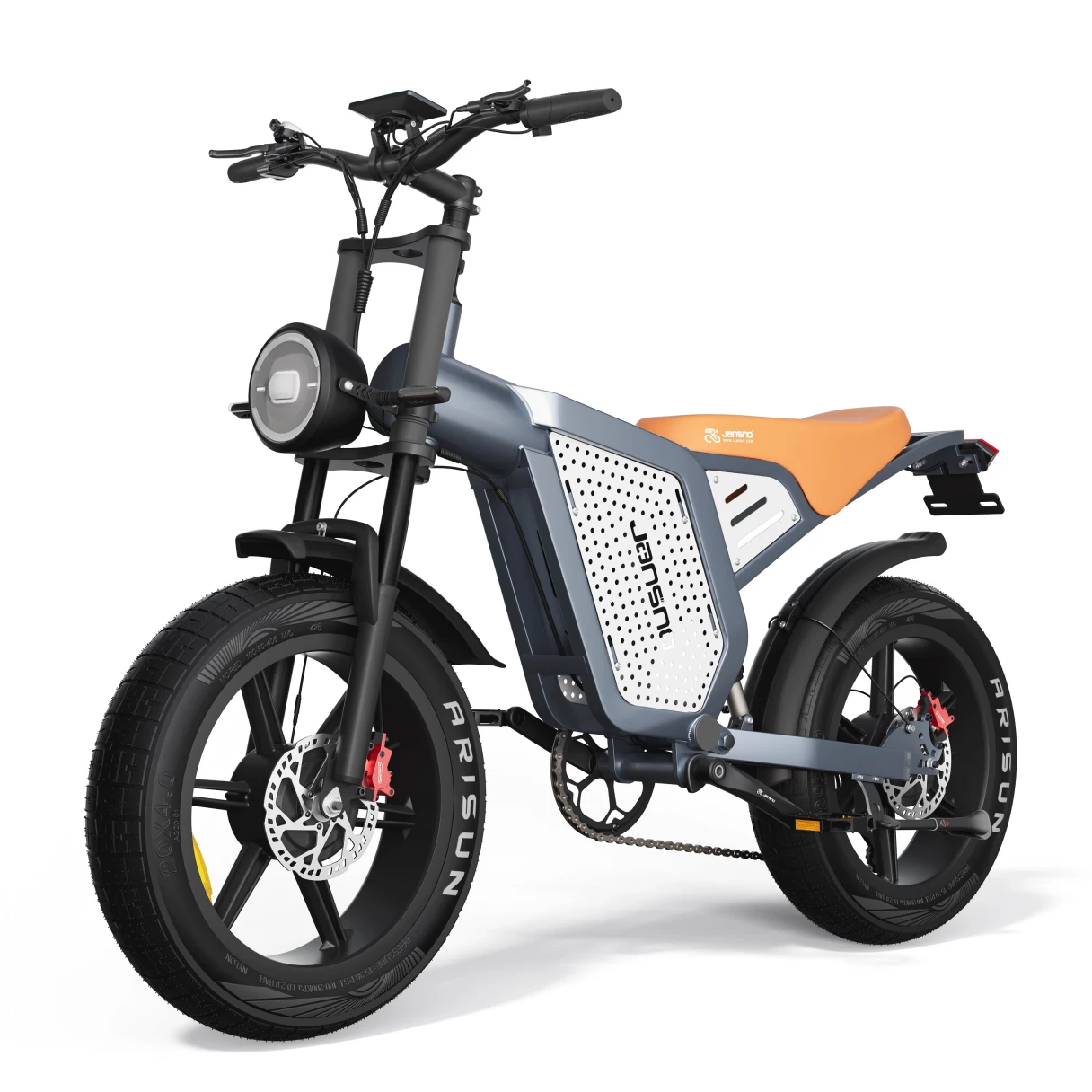[EU Direct] JANSNO X60 Electric Bike 48V 23AH Battery 750W*2 Dual Motors Recommended Top Speed 25KM/H 20inches Tires 80KM Max Mileage 150KG Max Load Electric Bicycle