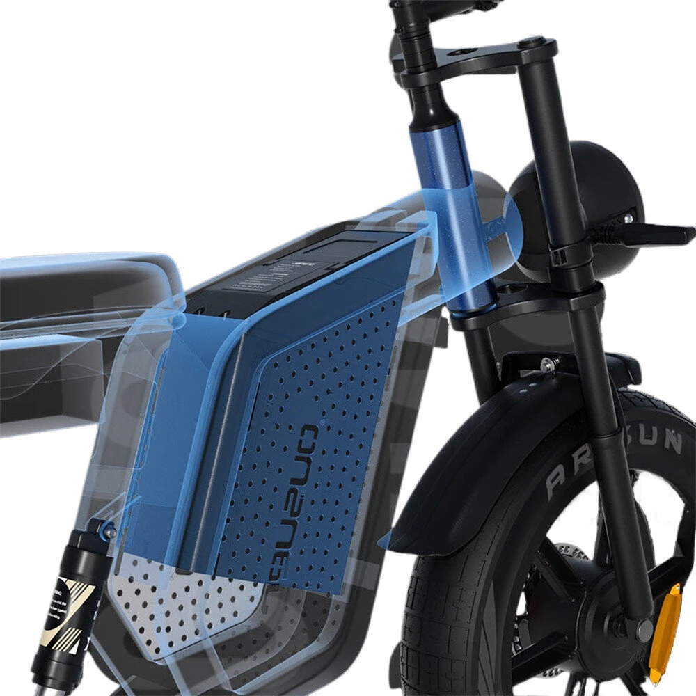 [EU Direct] JANSNO X60 Electric Bike 48V 23AH Battery 750W*2 Dual Motors Recommended Top Speed 25KM/H 20inches Tires 80KM Max Mileage 150KG Max Load Electric Bicycle