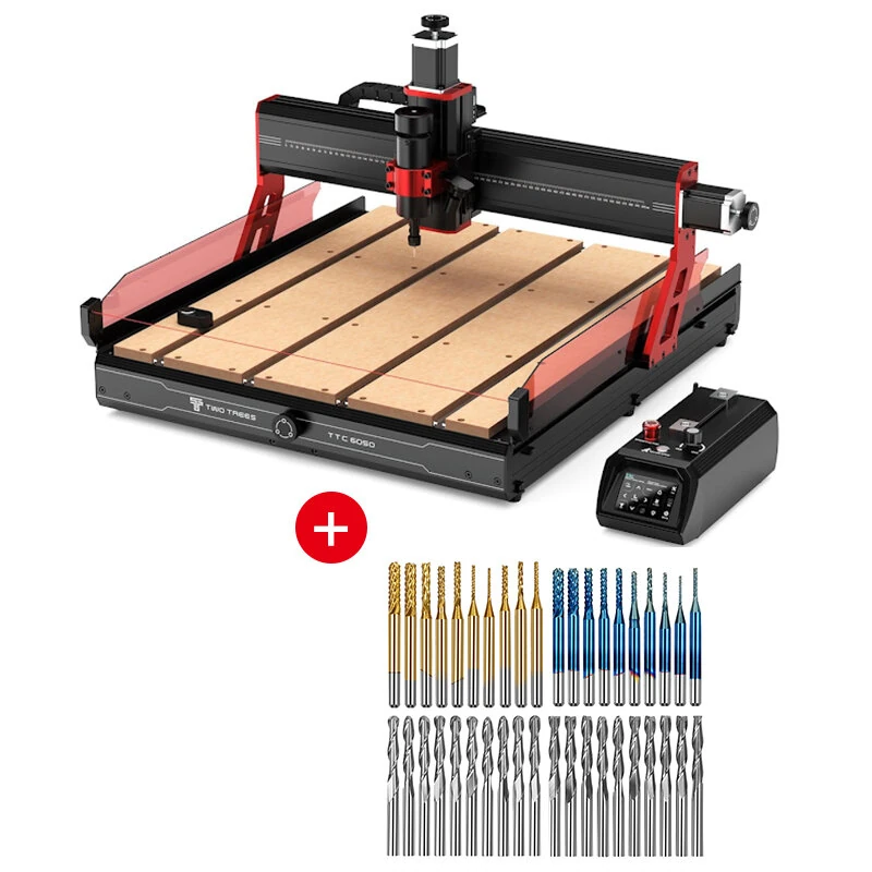 [EU Direct]TWO TREES TTC6050 CNC Router Engraving Machine + 4 Types 40PCS End Mill Set
